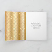 Gold Glam Glitzer Diamonds Birthday Karte (Innenseite)