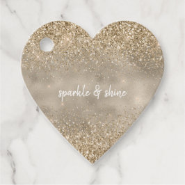 Gold Glam Glitzer Geschenkanhänger