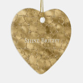 Gold Glam Glitzer Giraffe Leopard Print Keramik Ornament (Rechts)