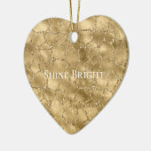 Gold Glam Glitzer Giraffe Leopard Print Keramik Ornament (Links)