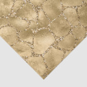 Gold Glam Glitzer Giraffe Print Seidenpapier (Detail)