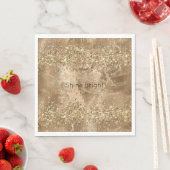 Gold Glam Glitzer Glitzern Serviette (Beispiel)