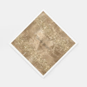 Gold Glam Glitzer Glitzern Serviette (Ecke)