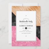 Gold Glam Glitzer Junggeselinnen-Abschied Einladung (Vorderseite)