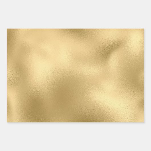 Gold Glam Glitzer Leopard Geschenkpapier Set (Vorderseite 2)