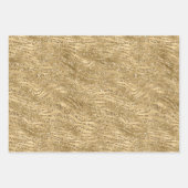 Gold Glam Glitzer Leopard Giraffe Zebra Animal Geschenkpapier Set (Vorderseite 2)