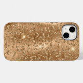 Gold Glam Glitzer Leopard Print Case-Mate iPhone Hülle (Rückseite (Horizontal))