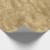 Gold Glam Glitzer Leopard Print Geschenkpapier (Ecke)