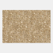 Gold Glam Glitzer Leopard Print Geschenkpapier Set (Vorderseite 2)