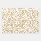 Gold Glam Glitzer Leopard Print Geschenkpapier Set (Vorderseite 3)
