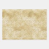 Gold Glam Glitzer Leopard Print Geschenkpapier Set (Vorderseite)