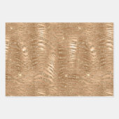 Gold Glam Glitzer Leopard Print Geschenkpapier Set (Vorderseite 2)