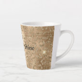 Gold Glam Glitzer Leopard Print Milchtasse (Rechts)