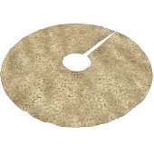 Gold Glam Glitzer Leopard Print     Polyester Weihnachtsbaumdecke (Schrägansicht)