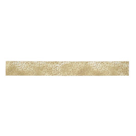 Gold Glam Glitzer Leopard Print Satinband