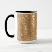 Gold Glam Glitzer Leopard Print Tasse (Links)
