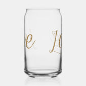 Gold Glam Glitzer Liebe Dosenglas (Links)