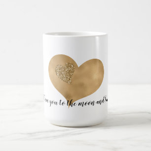 Gold Glam Glitzer Liebe Hörer Kaffeetasse