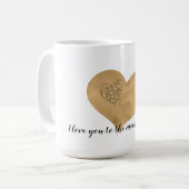 Gold Glam Glitzer Liebe Hörer Kaffeetasse (Vorderseite Links)