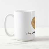 Gold Glam Glitzer Liebe Hörer Kaffeetasse (Links)