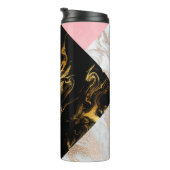 Gold Glam Glitzer Marble Thermosbecher (Nach rechts gedreht)