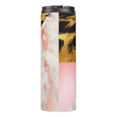 Gold Glam Glitzer Marble Thermosbecher (Rückseite)
