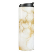 Gold Glam Glitzer Marble Thermosbecher (Nach links gedreht)