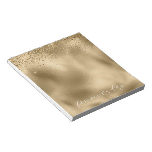 Gold Glam Glitzer Notizblock