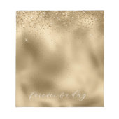 Gold Glam Glitzer Notizblock (Vorderseite)