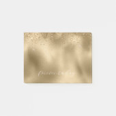 Gold Glam Glitzer Post-it Klebezettel (Vorderseite)