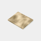 Gold Glam Glitzer Post-it Klebezettel (angewinkelt)
