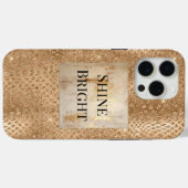 Gold Glam Glitzer Snake Skin Case-Mate iPhone Hülle (Rückseite (Horizontal))