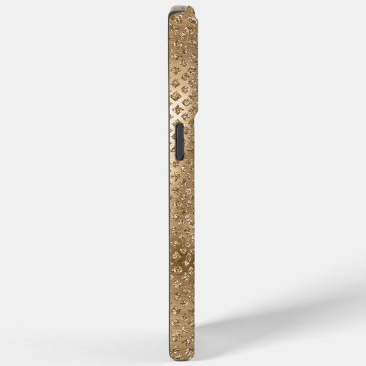 Gold Glam Glitzer Snake Skin Case-Mate iPhone Hülle (Rückseite / Rechts)