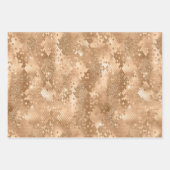 Gold Glam Glitzer Snake Skin Geschenkpapier Set (Vorderseite 3)