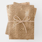 Gold Glam Glitzer Snake Skin Geschenkpapier Set (Beispiel)
