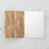 Gold Glam Glitzer Snake Skin Karte (Innenseite)