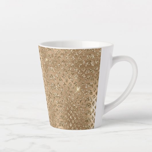 Gold Glam Glitzer Snake Skin Milchtasse (Rechts)