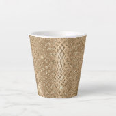 Gold Glam Glitzer Snake Skin Milchtasse (Vorderseite)