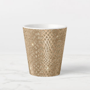Gold Glam Glitzer Snake Skin Milchtasse