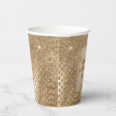 Gold Glam Glitzer Snake Skin Pappbecher (Rechts)