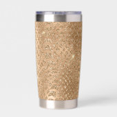 Gold Glam Glitzer Snake Skin Thermobecher (Rückseite)
