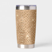Gold Glam Glitzer Snake Skin Thermobecher (Vorderseite)