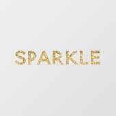 Gold Glam Glitzer Sparkle Fensteraufkleber (Blatt)