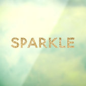 Gold Glam Glitzer Sparkle Fensteraufkleber (Blatt 3)