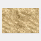 Gold Glam Glitzer Sparkle Geschenkpapier Set (Vorderseite 3)