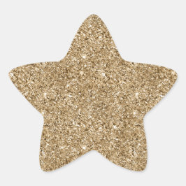 Gold Glam Glitzer Stern-Aufkleber