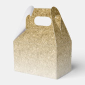 Gold Glam Glitzer Sweet 16 Custom Party Geschenkschachtel (Rückseite)