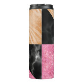 Gold Glam Glitzer Thermosbecher (Rückseite)