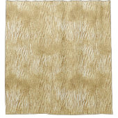 Gold Glam Glitzer Zebra Print Duschvorhang (Vorderseite)