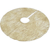 Gold Glam Glitzer Zebra Print Polyester Weihnachtsbaumdecke (Schrägansicht)